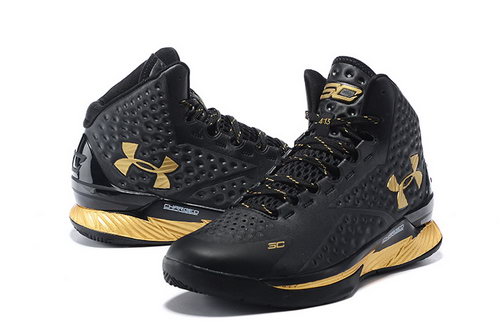Mens Under Armour Curry One Black Gold Factory Store